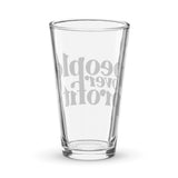 People Over Profit -- pint glass