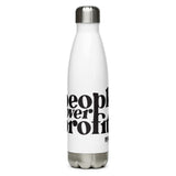 "People over Profits" -- Stainless Steel Water Bottle